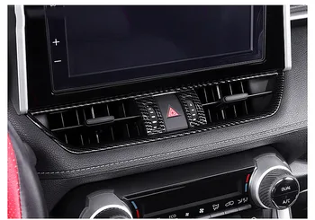 Toyota RAV4, 5 2020. gadam -2021 Auto, centrālais gaisa kondicionētājs gaisa izplūdes dekoratīvās daļas plāksteris oglekļa šķiedras raksts