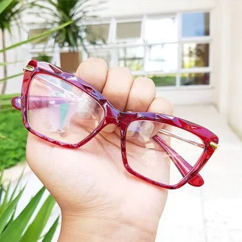 TR90 Sarkanā Kristāla Glāzes Rāmis Sievietēm Pārredzamu Cat Eye Dāmas Brilles Ins Tautas Optisko Briļļu Rāmis oculos grau feminino