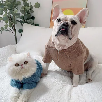 Trikotāžas Suņu Sporta Krekls Pelēkā Vārna Mētelis Rudens Ziemas Pet Suņu Drēbes, Apģērbs Yorkie Kucēns Kostīmu Chihuahua Pomerānijas Apģērbi