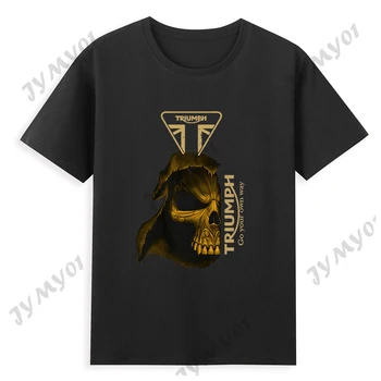 Triumfs Vīriešu T Krekls Motociklu Logo Luksusa Zīmolu Top augstākās Kvalitātes Tīras Kokvilnas ar Īsām Piedurknēm Modes Dizainere Vīriešu Apģērbs