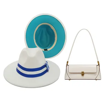 Tuo-tonēti Fedoras Cepures Sievietēm Cilvēks Hat, Fedora lielu atbildības Sajūtu Soma Rudens Ziemas Džeza Klp Modes Baznīcas Panamas Cepuri шапка женская