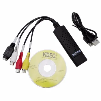 USB 2.0 Video, TV, DVD, VHS DVR Satveršanas Adapteri Vāciņš USB Video Capture Ierīce atbalsta Win10