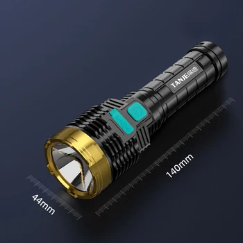 USB Lādējamu Jaudīgs LED Lukturītis Taktiskās Lanterna Lāpu Augstums Gaismas Lukturīti, Kempings Zvejas COB Pusē Vieglo Portatīvo