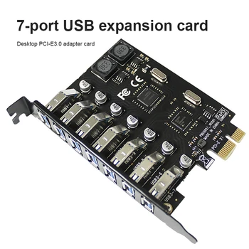 USB PCIe adapteri 7) ostas USB 3 Hub PCI e adapteri PCI express USB3 kontrolieris USB3.0 PCI-e izplešanās valdes karte datoram