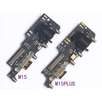USB Ports Uzlādes Doks Flex kabelis Meizu 15 / M15 PLUS USB lādētāja Kontaktdakšu Valdes Mikrofona savienotājs Rezerves daļas