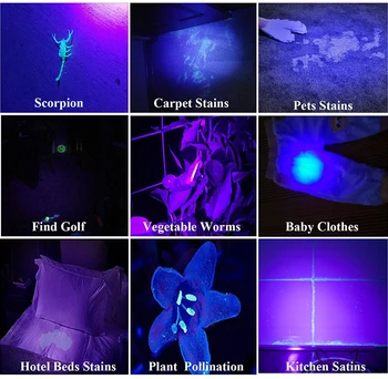 UV Lukturīti Melnā gaisma UV Gaismas , 100LED 21LED 12LED LED Blacklight Pet Urīna Detektoru Suņu/Kaķu Urīns,Sausa Traipus,Gulta Kļūdu