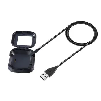 Uzlādes Gadījumā Kārba Ar Kabeli Fitbit Versa2 Smart Skatīties USB Uzlāde Dokā Lādētāja Aizsardzības Gadījumā Fitbit Otrādi Lite/Versa