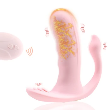 Valkājamas Tauriņš Dildo Vibrators G Spot Seksa Rotaļlietas Sievietēm, 10 Ātrumiem Vibrējošu Klitora Stimulators ar Tālvadības pulti Biksītes