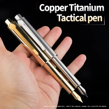 Vara, Titāna Taktiskās Pildspalvu Self-defense Taktiskās Izdzīvošanas Pen Stikla Breaker EDC Daudzfunkcionālu Tūrisma Rakstīšanas Rīks Pildspalvu
