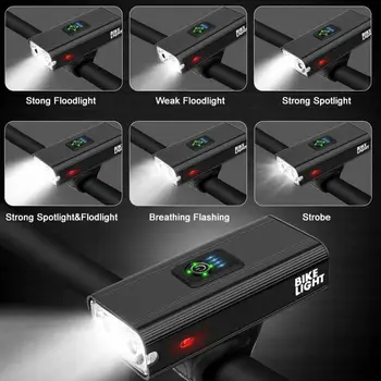 Velosipēds Gaismas USB Lādējamu 1200 Lumens Velosipēdu Lukturu T6 LED Super Spožu Lukturīti, Gaismas Priekšā Un Aizmugurē Aizmugurējās Gaismas