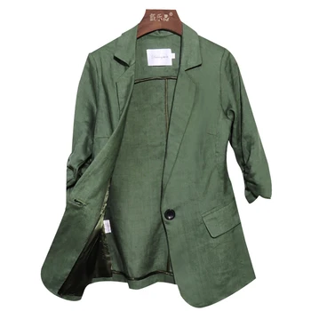 Veļa mazo uzvalks sieviešu pioneer jaka plānas modes temperaments piepilsētas septiņu punktu piedurknēm Slim gadījuma kokvilnas uzvalks jaka