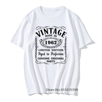 Vintage Izgatavota 1962. Gadā T-Krekls Dzimšanas Dienas Dāvana Smieklīgi Unisex Grafiskais Grafiskais Kokvilnas, Ar Īsām Piedurknēm Jaunums O-Veida Kakla Tēvs Tshirt