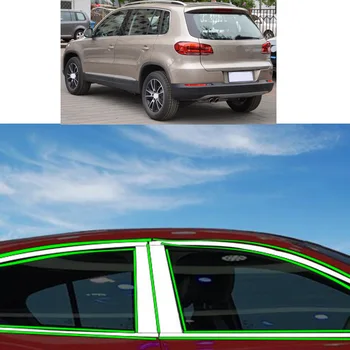 VW Volkswagen Tiguan 2010 2011 2012 2013 2016 2017 Auto Uzlīme Rotāt Pīlārs Loga Vidū Cinkots Melns Rāmis Nosūcēji