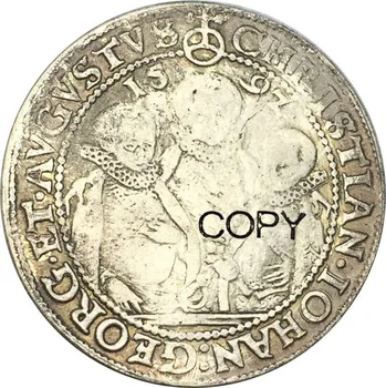 Vācija Monētas 1592 Taler Saksijas Trīs Brāļi Misiņš Ar Sudraba Pārklājumu Kopēt Monētas Augstas Kvalitātes Varat Izvēlēties Dažādas Krāsas