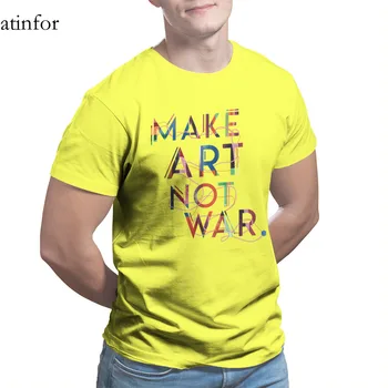 Vīriešu Tshirts rada mākslu, nevis kara Essentials Print Kokvilna Unisex Topi Tshirts 42614