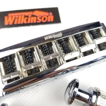 Wilkinson Regulējams Izliektais Tailpiece Tilts Lespaul LP Elektriskā Ģitāra Chrome Silver WOGT3
