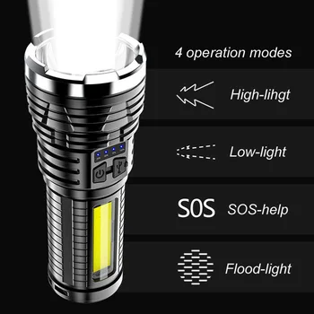 XHP500 LED Lukturīti spēcīgākajiem Lukturīti USB Lāpu, Laternu Medību Lukturi Rokā Gaismas USB Lādējamu bezmaksas piegāde 1gb/daudz