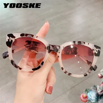 YOOSKE Krāsains Sqaure Saulesbrilles Sieviešu Modes Lielgabarīta Brilles UV400 Liels Rāmis Ārā Toņos Braukšanas Aizsargbrilles Melns Leopards