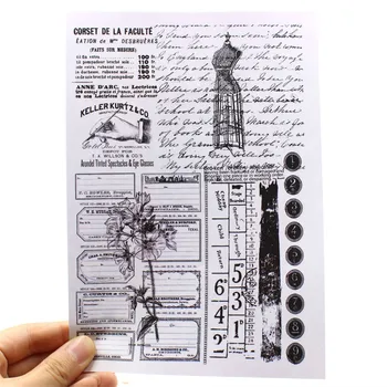 ZFPARTY 3pc Vintage Papīrs Pauspapīrs Uzlīmes Scrapbooking Laimīgs Plānotājs/Karte Padarot/Journaling Projektu