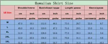 Ziedu Havaju Krekls Vīriešiem ar Īsām Piedurknēm Beach Iespiesti Vasaras Pogu Aloha Krekls Vīriešu Plus Lieluma Gadījuma Brīvdienu Apģērbs