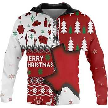 Ziemassvētki 3d Modeli Drukāšanas Ikdienas pelēkā vārna Āra Elpojošs Vīriešu Modes Rudenī Ilgi Gadījuma Pulovers Apģērbu Augšu