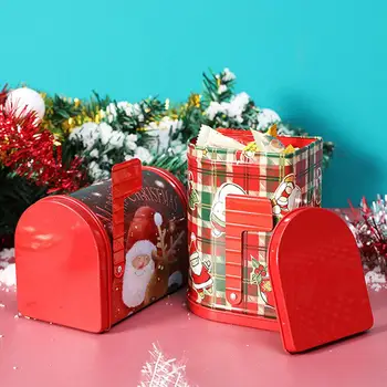 Ziemassvētku Dāvanu Kastē Santa Claus Konfekšu Kaste Laivas Dzelzs Glabāšanas Kaste Organizators Skārda Kastē Pastkasti, Ziemassvētku Rotājumi, Dāvanu Kastē