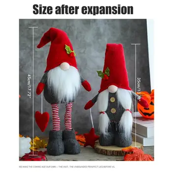 Ziemassvētku Kvēlojošs Gnome Teleskopiskie Sejas Lelle Plīša Par Xmas Dāvanas, Dekorēšana Dzīvojamā Istaba Pagalmiem Windows Rotājumu Navidad