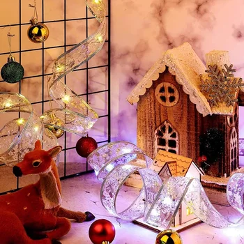 Ziemassvētku Lentes Pasaku Gaismas Stīgu Priecīgus Ziemassvētku Rotājumi Mājās Ir 2021. Cristmas Rotājumu Ziemassvētki Navidad Dāvanas Jaunajā Gadā 2022