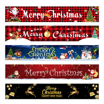 Ziemassvētku Un Santa Claus Banner Apdare Radošo Ziemassvētki Streamer Jaunais Gads Durvju Lieveņa Karājas Pantiņš Jaunā Gada Dāvanas 2022 Rota