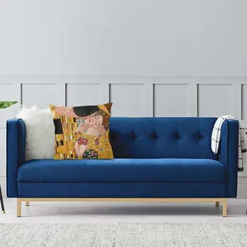 Ziemeļvalstu Skūpsts Ar Gustava Klimta Mest Spilvens Gadījumā Apdare Pasūtījuma Glezniecības Mākslas Spilvens Segums 45x45cm Pillowcover par Dīvānu