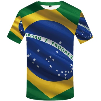 Zīmola Brazīlijas karogu, T-kreklu Brazīlijas karogu, T-kreklu 3d t-krekls sieviešu, vīriešu krekls stila T-krekls vīriešiem ir smieklīgi, vīriešu apģērbi