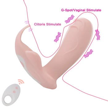 Āra Lietošanai Tālvadības 10 Frekvences Klitora Stimulators Valkājamas Dildo Vibrators Seksa Rotaļlietas Sievietēm G-spot Biksīšu Vibrators