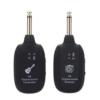 Ģitāru Piederumi Bezvadu Ģitāras Sistēma, Elektriskie Digitālā Audio Raidītājs Uztvērējs ar USB Uzlādes Kabelis
