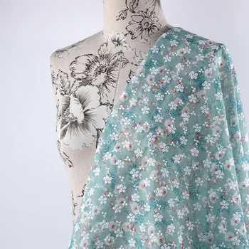 Šifona Auduma Iespiestas Izšūtu Tilla Auduma Sieviešu apģērbu, Bērnu Apģērbu, Kleitu, Audums, Japāņu, korejiešu stilā