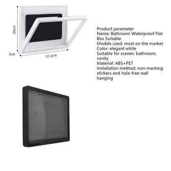 Ūdensizturīgs Tablet Case For iPad Tālrunis Dušas Blīvējuma Uzglabāšanas Kaste pašlīmējošas Turētājs Touch Screen Vannas istaba Virtuves Sienas Uzstādīts
