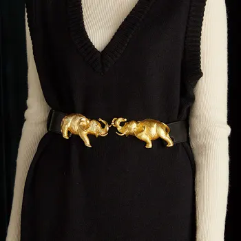 【Biutefou] Aicina Oriģināls Dizains, Četri Gadalaiki Sieviešu Izsmalcināti Cirsts Ziloņu Ādas Josta Apģērbu Dekorēšana