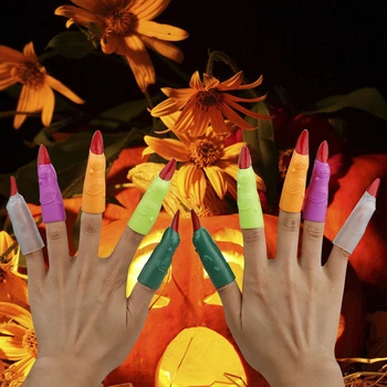 10pcs Muti-krāsu Raganu Nagiem Ragana Zombiju Spoku Monster Pirkstu Nagi, lai Halloween Puse Aksesuārus Iedomātā Maskēties Puse