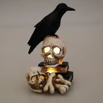 Halloween Dekorēšanai Ielas Lampas LED Sveču Gaismā Galvaskausa Skelets Šausmu Galvaskausa Ornamentu, Vajā Māju Pusi Dekoratīvie Gaismas