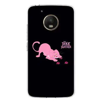 Korejas Pink Panther karikatūra Telefonu Gadījumā, Par Motorola Moto G9 G8 G7 G6 G5S E5 E6 Plus Spēka spēles + ES Vienu Darbības Makro Redzējumu Vāciņu