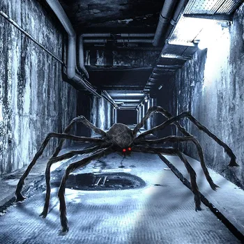 Super Liels Plīša Spider Halloween Rotājumi Reāli Matains Plīša Zirnekļi Biedējošu Halovīni Puse, Dekorācijas, Iekštelpu Āra Pagalmā