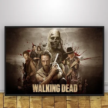 The Walking Dead Komiksu Sienas Mākslas Krāsojam Sienas Dekori Kanvas Glezna Izdrukas Klasiskās Mākslas Gleznas Plakāts, Kas Bez Rāmja